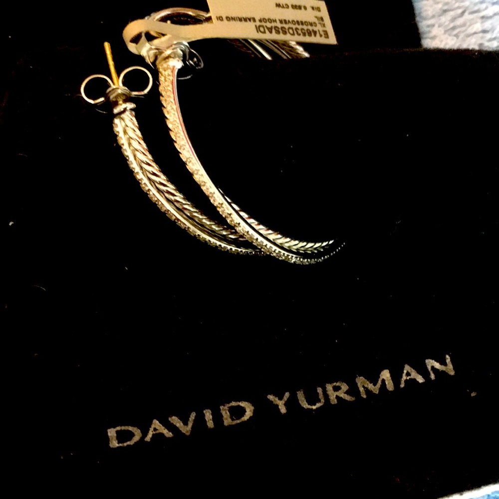 David Yurman Crossover hoop earrings